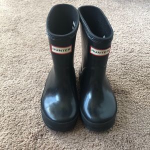 Black kids hunter boots